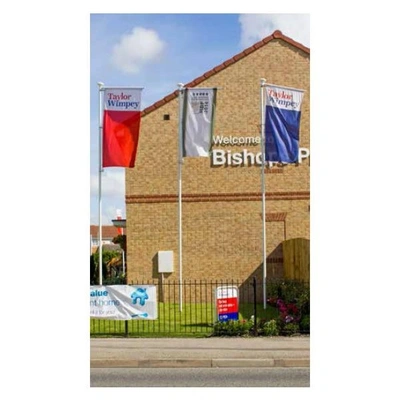 6 metre Deluxe flagpole with rotating arm