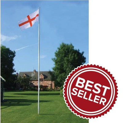 6 metre high flagpole with 5 aluminium pole sections
