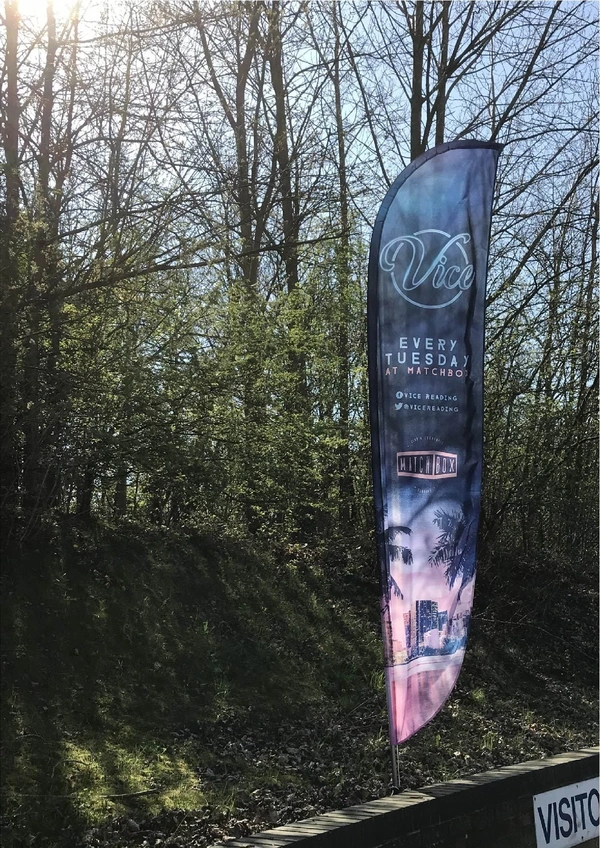 3.5 metre high Feather Flag with Spike base