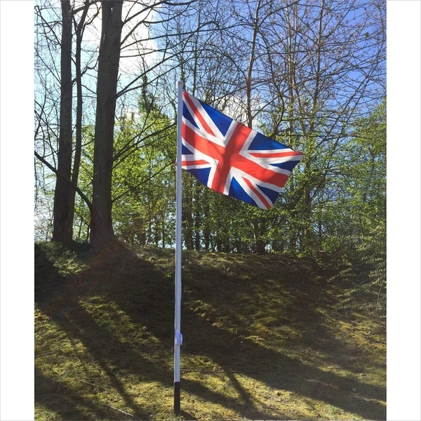 3.6 metre high flagpole with 3 aluminium pole sections