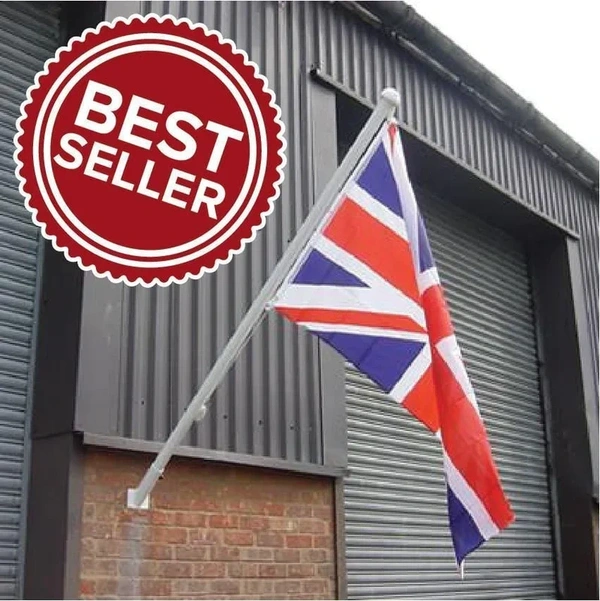 1.5 metre Wall mounted flagpole with angled bracket